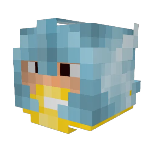 Sanaa40 Minecraft avatar head, 3D render