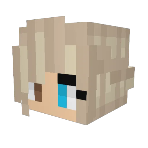 Sanaa_ Minecraft avatar head, 3D render