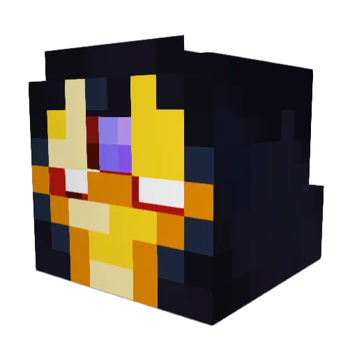 Sanadriell Minecraft avatar head, 3D render