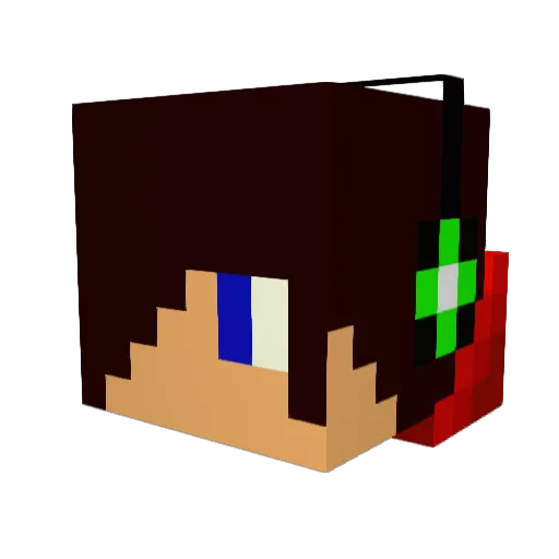 SanamLP Minecraft avatar head, 3D render
