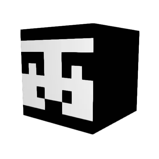 Sanamaru Minecraft avatar head, 3D render