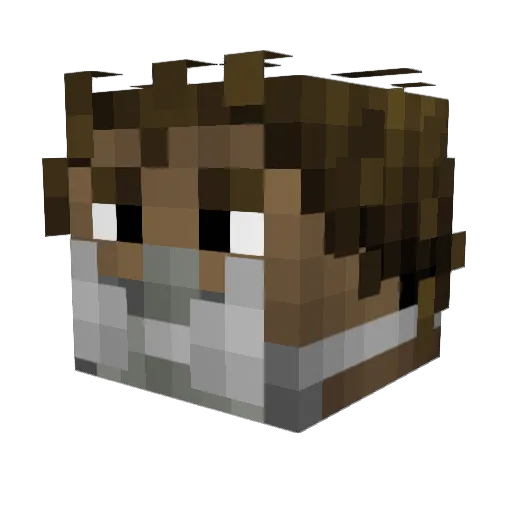 Sananta Minecraft avatar head, 3D render