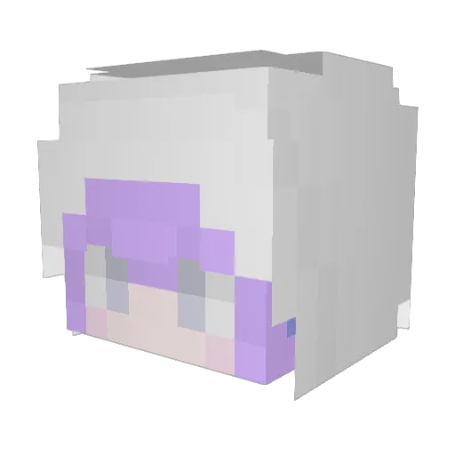Sanariyo Minecraft avatar head, 3D render