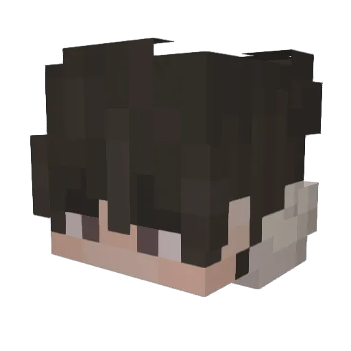 SanasX Minecraft avatar head, 3D render