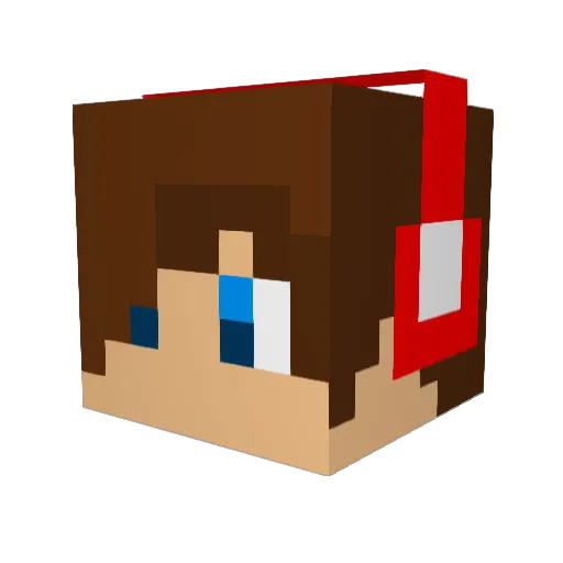 Sanatosu Minecraft avatar head, 3D render