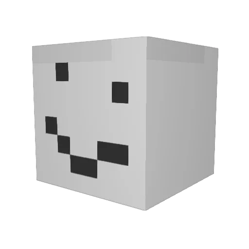 Sanbbb Minecraft avatar head, 3D render