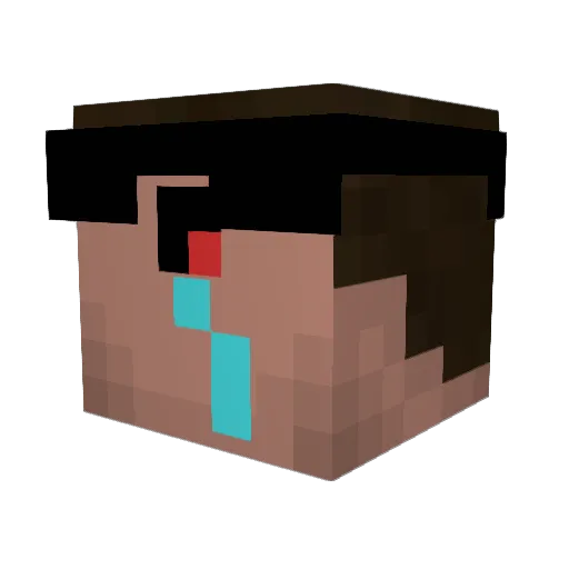 Sanchiko Minecraft avatar head, 3D render