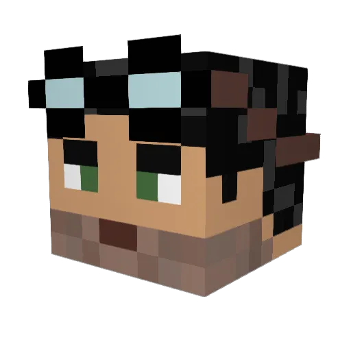 Sanchov Minecraft avatar head, 3D render