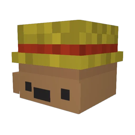 Sancsain Minecraft avatar head, 3D render