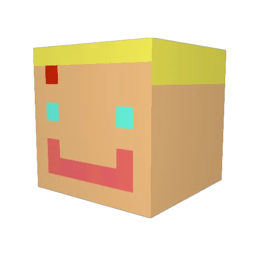 SandAbe Minecraft avatar head, 3D render