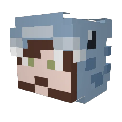 SandGoku361 Minecraft avatar head, 3D render
