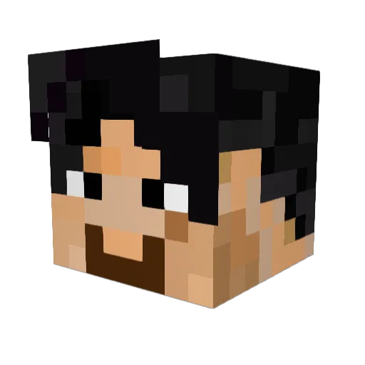 SandIKa Minecraft avatar head, 3D render