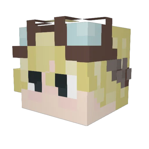 SandPie016 Minecraft avatar head, 3D render