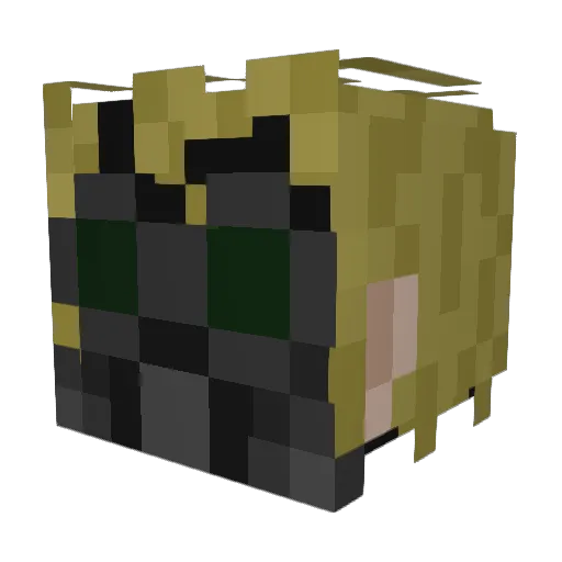 SandQuake_ Minecraft avatar head, 3D render