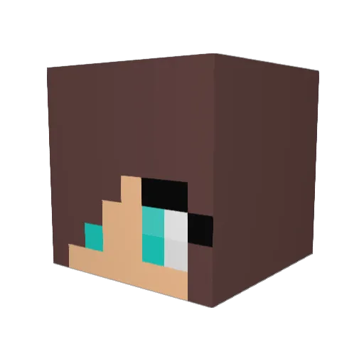 SandStan Minecraft avatar head, 3D render