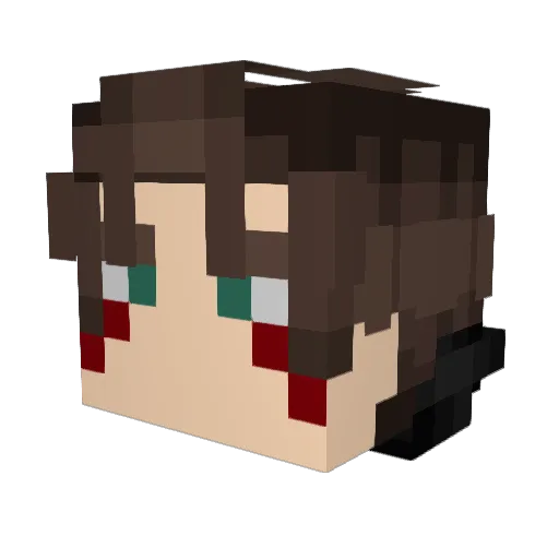 SandT Minecraft avatar head, 3D render