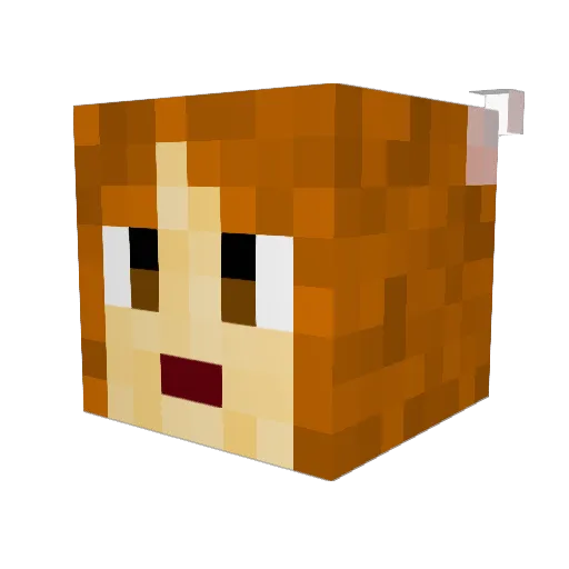SandWingQueen Minecraft avatar head, 3D render