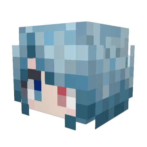 SandaWin Minecraft avatar head, 3D render