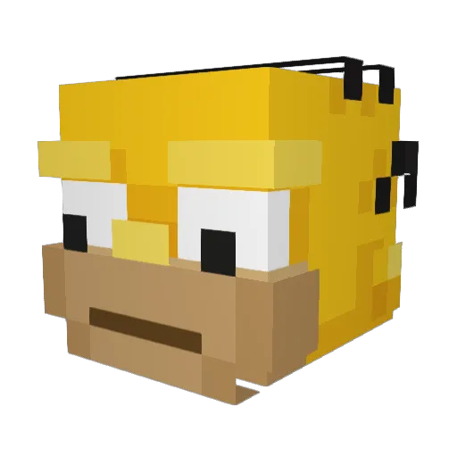Sandboni Minecraft avatar head, 3D render