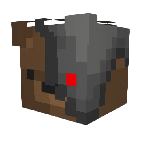SandboxPup Minecraft avatar head, 3D render