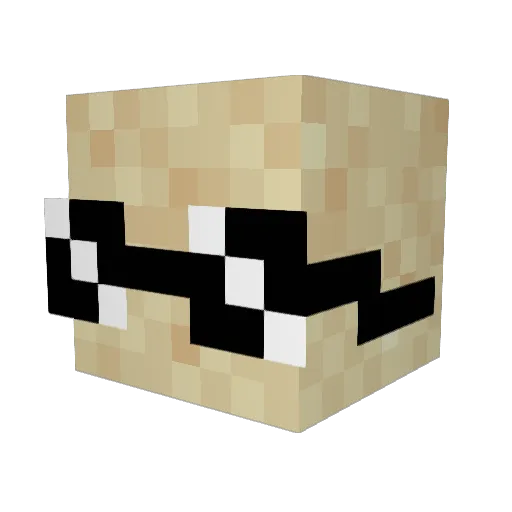 Sandboys Minecraft avatar head, 3D render