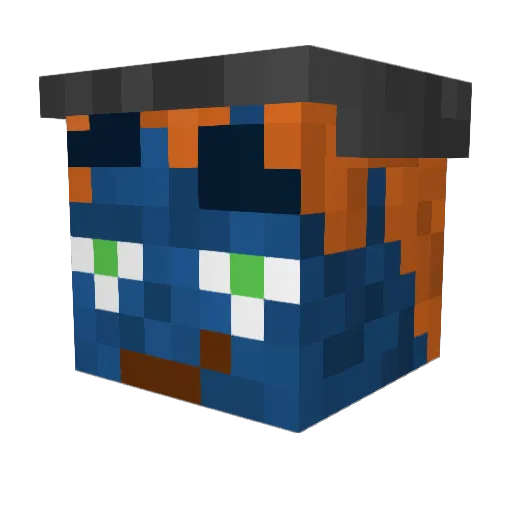 Sandcruzer Minecraft avatar head, 3D render