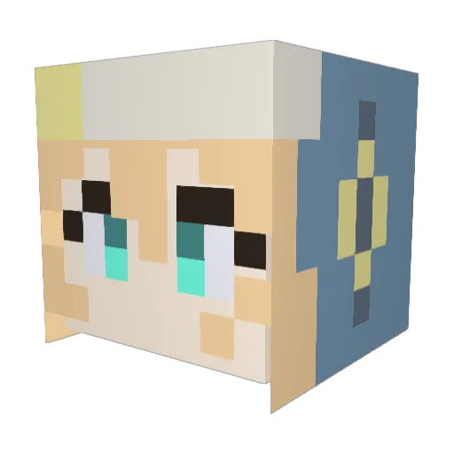 Sande7886 Minecraft avatar head, 3D render