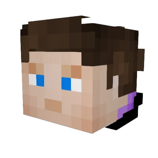 SandeXes Minecraft avatar head, 3D render