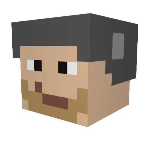 Sandelska Minecraft avatar head, 3D render