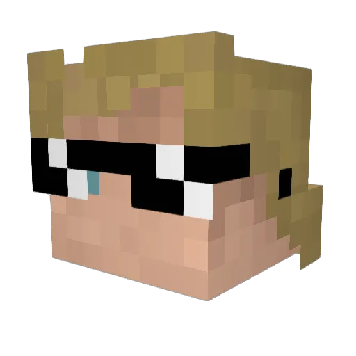 Sander1435 Minecraft avatar head, 3D render