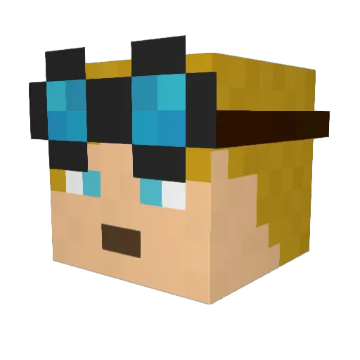Sander_HD Minecraft avatar head, 3D render