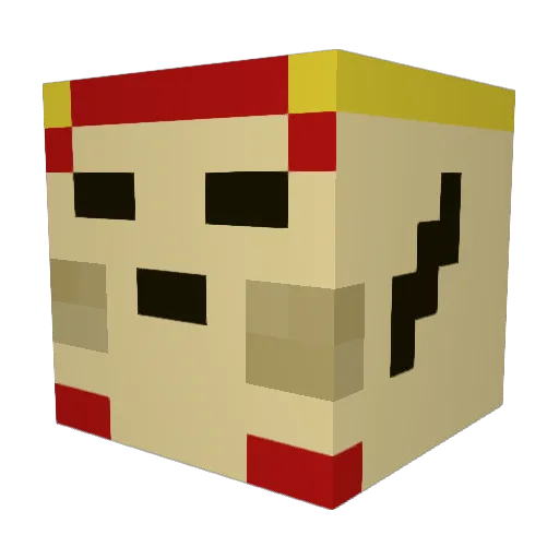 Sanderana Minecraft avatar head, 3D render