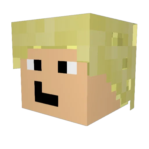 Sanderouw Minecraft avatar head, 3D render