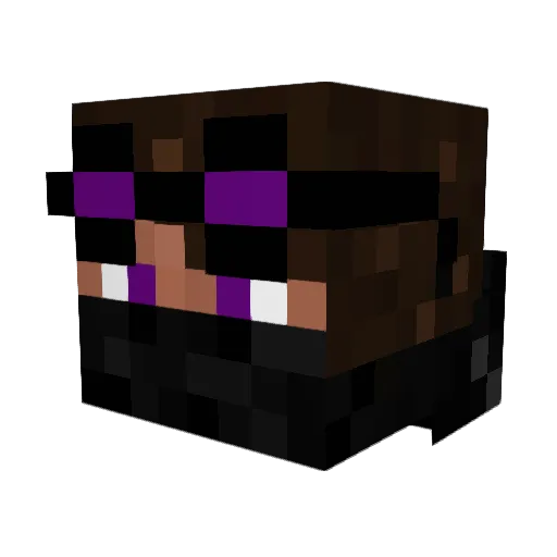 Sanderpape Minecraft avatar head, 3D render