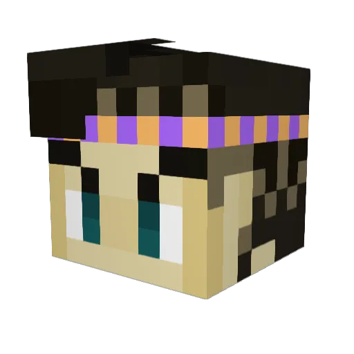 Sandesan Minecraft avatar head, 3D render