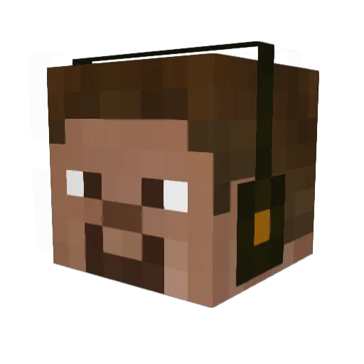 Sandhose Minecraft avatar head, 3D render