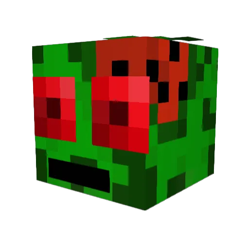 SandiRoma Minecraft avatar head, 3D render