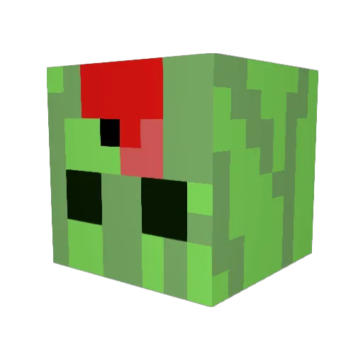 SandioMelonSan Minecraft avatar head, 3D render