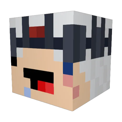 Sandionoficial18 Minecraft avatar head, 3D render