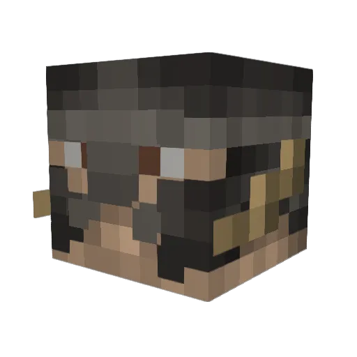 Sandman666 Minecraft avatar head, 3D render