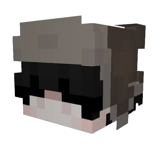 Sandmannoo Minecraft avatar head, 3D render