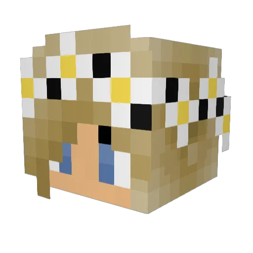 Sandra78 Minecraft avatar head, 3D render