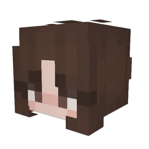 SandraKami Minecraft avatar head, 3D render