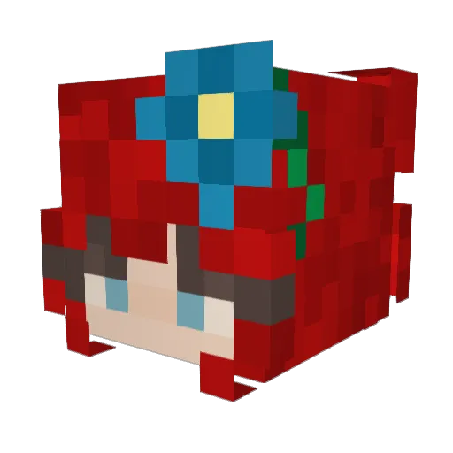 Sandra_203 Minecraft avatar head, 3D render