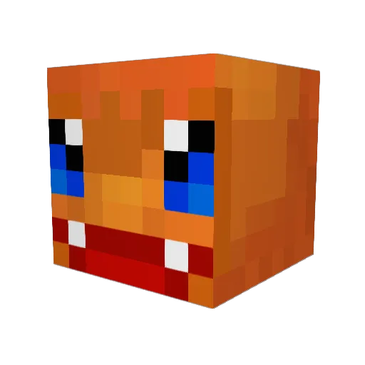 Sandreta Minecraft avatar head, 3D render