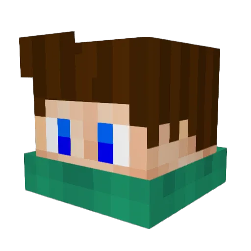 SandroPlaysYT Minecraft avatar head, 3D render