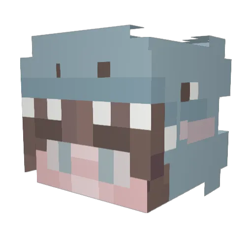 Sandryo Minecraft avatar head, 3D render