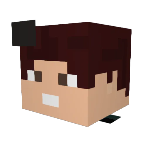 Sandsmans Minecraft avatar head, 3D render
