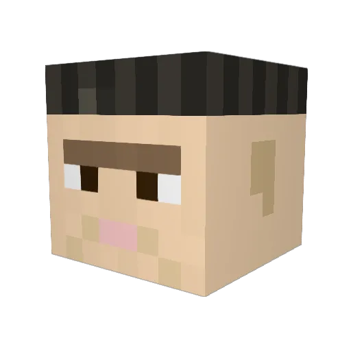 SandstormLV Minecraft avatar head, 3D render