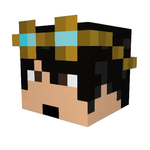 Sandstromen Minecraft avatar head, 3D render